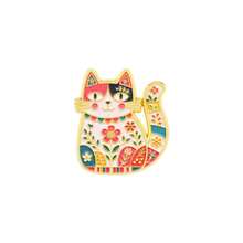 Floral Cat Enamel Pins Set, Colorful Folk Art Cat Lapel Brooches, Cute Animal Badges For Backpack Jacket Hat, Aesthetic Jewelry Gift For Cat Lovers - Multicolor - View 16