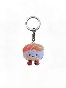 2D Flat (Cute Sushi) Design Acrylic Keychain, Perfect For Backpack Charm, Home Decor And Party Gift - Sushi - View 8