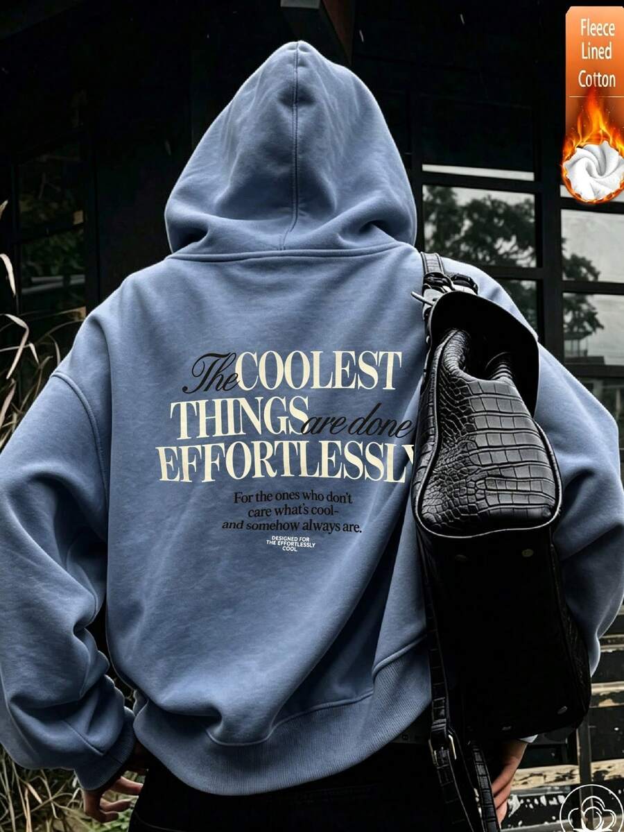 Women's Crew Neck Sweatshirt, Travel Sweatshirt With Pockets, Cotton Top, Women's Autumn/Winter Basic Sweatshirt - Denim Blue - View 1