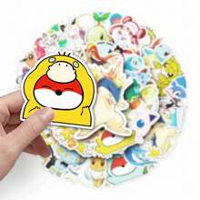 1set/50pcs Anime Graffiti Stickers, Rare Creatures & Trainers. Vivid Layered Print, Easy Peel. Decorate Helmets And Laptops For Unique Personalized Style.(Stochastic Style) - Multicolor - View 2