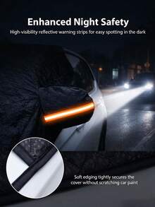 Parasol plegable de película de aluminio para parabrisas, con correas, tira reflectante, impermeable y resistente a arañazos, cubierta protectora para todas las estaciones para automóviles - CT-XD961-PE recubrimiento de polietileno - Ver 7