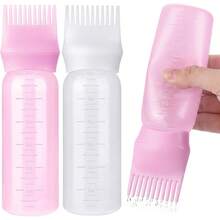 1/2pcs Refillable Hair Oil Bottles With Precision Applicator, Suitable For Hair Oil, Serum, Professional Salon Use, Refillable Styling Product Bottles - Standard Model - View 1