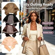 [Value Set]3pcs Velvet Anti-Slip Wig Caps, 3 Colors Available, Adjustable Wig Fixing Band, Elastic Breathable Design, Suitable For Lace Front Wigs And Daily Styling, Securely Fixes Lace Hairline, Natural And Long-Lasting Fit - View 7
