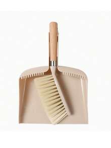 A Broom And Dustpan Set With A Wooden Handle - Compact And Lightweight, Natural Wood Color, Durable, Suitable For Cleaning Floors, Sofas, And Tables, Comes With A Small Brush, Ideal For Home And Commercial Use, Suitable For All Users - Multicolor - View 10