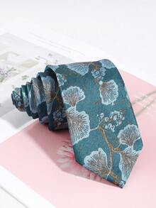 1PC Fashionable Versatile Men's Exquisite Ginkgo Leaf Pattern Tie Suitable For Daily Wear, Shopping, Business, Banquet, Party, Date Matching - Multicolor - View 16