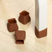 4/10PCS Silicone Chair Leg Caps, Furniture Foot Pads, Made Of Plastic, Non-Slip Rectangular Floor Protector, Suitable For Solid Wood Floors, Anti-Scratch Floor Protection Pads, Rectangular Floor Protection Pads, Non-Slip Chair Pads, Minimalist Furniture Pads, Non-Slip Plastic Base, Wear-Resistant Protection Caps - A - View 6