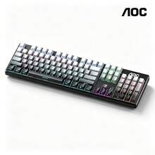 AOC GK410 Wired Mechanical Keyboard, 104-Key Full Anti-Ghosting, RGB Backlit, Gaming And Office Desktop Keyboard - View 8