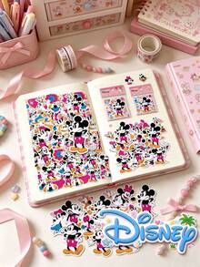 50PCS/150PCS Disney Stitch Mickey Mouse Stickers, PVC Waterproof Cute Cartoon Decals, Self-Adhesive Colorful Stickers For Phone Case Laptop Notebook, School Office Supplies, Scrapbook, Planner, Journal, DIY Crafts, Party Decor, Gift Sealing - Multicolor - View 10