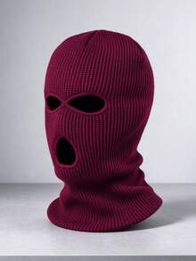 1pc Knitted Balaclava Full Face Mask, Ski Headwear, Winter Warm Neck Warmer, Windproof Full Coverage Headgear, Suitable For Skiing, Snowboarding, Motorcycle Riding, Winter Outdoor Activities - Balaclava - View 11