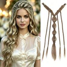 24 Inch BB Clip-In Synthetic Hair Extensions, For Bohemian Braids And Wig Hair Pieces, Halloween - Multicolor - View 2