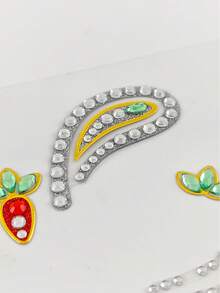 1pc Cute Rabbit Face Rhinestone Sticker, Self-Adhesive Crystal Rabbit Ears Nose Whiskers Face Decoration, Suitable For Easter, Halloween, Cosplay, EDM Party Temporary Face Sticker - Multicolor - View 8