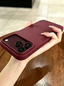 1PC Phone Case Compatible With Apple 18 Pro 18 Pro Max, Ultra-Thin Liquid Silicone 3-Layer Soft Rubber Shockproof Protective Shell, Scratch-Resistant Microfiber Lining Phone Case 16 17 15 14 13 11 16 Pro Max 17 Pro Max 12 - Plum - View 4