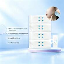 Matte Invisible V-Face Lifting Tape, PU Film Elastic Facial Patch, Breathable Waterproof, Easy To Apply And Remove, Instant Face Slimming For Party And Daily Makeup - Multi-color - View 2