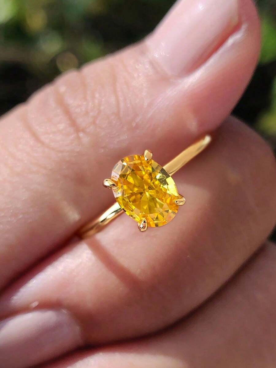 1ct/2ct/5ct Sparkling Oval Engagement Ring/Wedding Ring, Women's Promise Ring/Eternity Ring, Exquisite Jewelry Gift