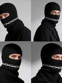 1 st unisex stickad balaklavamössa, varm stickad mössa för cykling och utomhusbruk, höst/vinter - Multifärgad - Visa 10