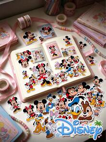 50PCS/150PCS Disney Stitch Mickey Mouse Stickers, PVC Waterproof Cute Cartoon Decals, Self-Adhesive Colorful Stickers For Phone Case Laptop Notebook, School Office Supplies, Scrapbook, Planner, Journal, DIY Crafts, Party Decor, Gift Sealing - Multicolor - View 10