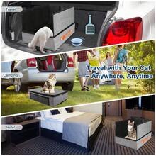 1pc Foldable Waterproof Fabric Cat Litter Box Portable Travel Cat Litter Carrier Bag For Outdoor Trips - Multicolor - View 6