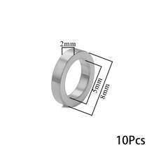 10Pcs Stainless Steel Gold Plated Smooth Closed Link Rings, Large Hole Hollow Circle Connector, DIY Bracelet Necklace Jewelry Making Accessories - Connecting Ring - View 6
