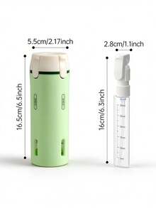 4-In-1 Leak-Proof Travel Dispenser Bottle Set, Reusable Round Plastic Containers, Suitable For Shampoo, Body Wash And Lotion, Portable Travel Toiletries Set - Multicolor - View 2