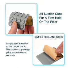 10pcs Reusable Carpet Anti-Slip Pads, Easy To Install Carpet Grippers, Prevent Slipping, Curling And Moving, Durable Floor Fixers, Suitable For Kitchen, Living Room And Bedroom - Multicolor - View 3