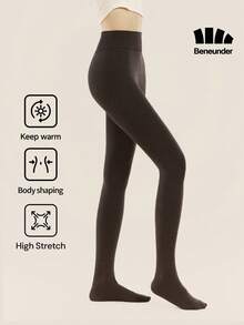 Beneunder 女款高彈力可伸縮緊身褲（無內襯）HE027 - 深咖啡紫 - 查看 1