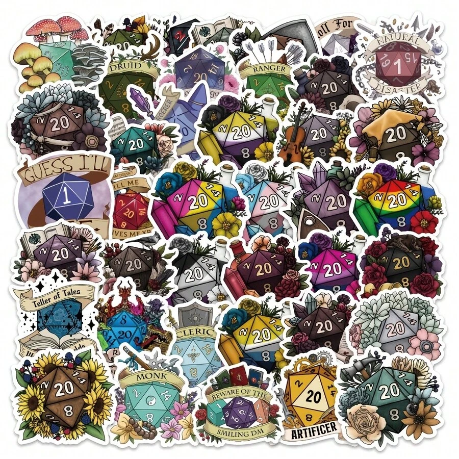 60 Peças Adesivos de Dados Grafite Criativo Personalizado Decoração de ...