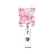 1pc Creative Stethoscope Bow Acrylic ID Badge Retractable Clip Doctor Nurse Badge Holder - Multicolor - View 13