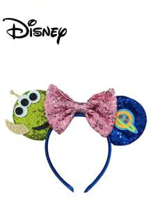 Disney 1pc Alien Cartoon Bow Headband, Animal Cartoon Headpiece, Amusement Park Decorative Hairband, Holiday Gift, Party Costume Accessory Headband - Multicolor - View 1