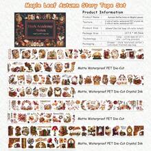 4Pcs/Set Halloween Gothic PET Washi Tape Vintage Halloween Pumpkin Pre-Cut Decorations Transparent Masking Tape For Stickers Scrapbooking Journal Diary Decoration Collage Material - Sets - View 11
