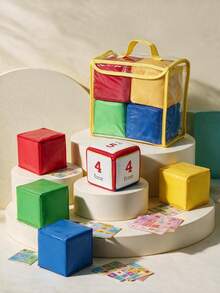 DIY Insertable Dice Cards, Multiple Colors Matching Cards, Boy/Girl Recognition Game, 6-Sided Dice Toy, Suitable For Back To School Classroom, Party, Home Use, Teaching, Floor Games, Birthday Christmas Gift, Perfect Gift - Multicolor - View 4