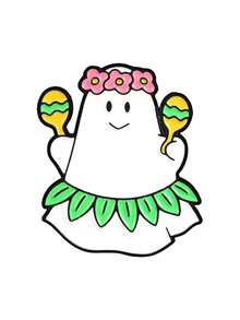 Cute Cartoon Ghost Enamel Pins, Funny Multi-Style Ghost Metal Brooch, Halloween Badge For Backpack Jacket Decor - Multicolor - View 13