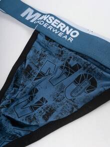 [Men's Thongs] 7pcs Random Assortment New Low Waist Modal Printed Thongs, High Elasticity, Skin-Friendly, Breathable, Quick-Dry, Comfortable, Versatile For All Seasons - Multicolor - View 9