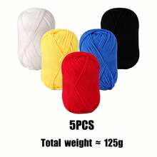 1/5Pcs 120g Comfortable Soft 4‑Ply Mixed‑Color Yarn Set, Yarn For Crochet, Hand Sewing Knitting Crochet Yarn For Beginner, Ideal For DIY Crafts Creating Hats, Scarves, Handbags & Handmade Gifts - Multiple Styles - View 12