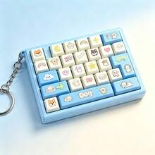 1pc Mini 26-Grid Keyboard Keycap Fingertip Press Creative Keychain Backpack Pendant Stress Relief Children Toy - Multicolor - View 4