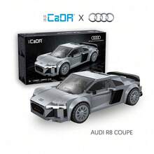 CaDA Audi R8 Coupe Silver Sports Car - 199pcs Building Block Model Set C55027W Desktop Decoration Collectible Gift For Friends - White - View 1