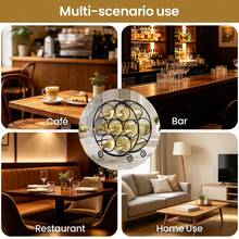 Bottle Wine Rack Metal Countertop Wine Holder 7 Bottle Storage Organizer - Black - View 7