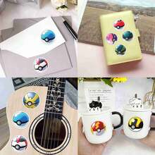 1 bộ/500 miếng decal cuộn Pokeball anime, nhiều kiểu bóng, nhãn dán tròn tự dính, lý tưởng để làm scrapbook và thẻ quà tặng cho fan anime (kiểu ngẫu nhiên) - Nhiều màu - Xem 7