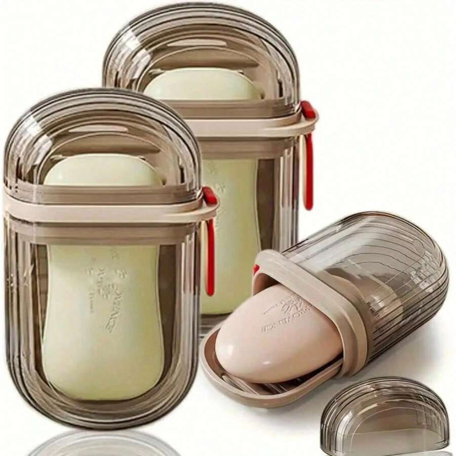 Travel Portable Leak-Proof Soap Box With Lid, Bar Soap Storage Container, Suitable For Travel, Bathroom, Shower, Gym, School, Camping, Vacation And Outdoor Occasions