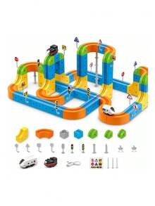 Baofeng 3D Magnetic Anti-Gravity Train Track Set, 140 Pieces With Train - Multicolor - View 5