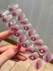 Halloween Semi Cured Gel Nail Strips, 20Pcs Long Lasting Salon Quality Wraps, Easy Apply & Remove Gel Nail Stickers With UV Light - Multicolor - View 6
