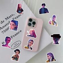 MONASHOP KPop Demon Hunters 1 Set/53 Pcs Girls Cartoon Anime Character Exquisite Stickers, Fun DIY Stickers In Transparent Box, Cultural Element Stickers, Stationery Supplies, Essential Classroom Supplies For School Season, Holiday Decoration Accessories, Halloween Gifts (Random Style) - Multicolor - View 7