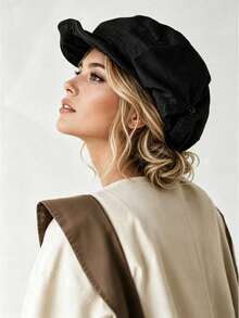 Topi Newsboy Vintage, Cocok untuk Bentuk Wajah, Kasual dan Serbaguna, Aksesori Artistik Vintage Penting untuk Wanita, Bernapas dan Nyaman, Gaya Artistik - A - View 5
