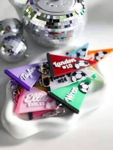 Personalized Soccer Bag Tag | Custom Name Soccer Keychain & Backpack Accessory | 3D-Printed Tournament Team Gift - Multicolor - View 3