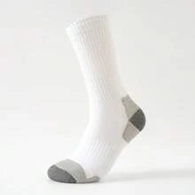 1/4/6/10 Pairs Men Cross Letter Print Mid Calf Stockings , Ribbed Knit Breathable Casual Streetwear Socks For Daily Street Wear - Multicolor - View 8