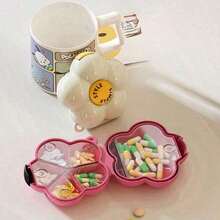 Creative Flower Separated Storage Box Pendant Jewelry Box Plastic Dopamine Storage Box Ring Portable Sealed Multi-Function Portable Pill Box,Dopamine Style Pill Mini Flower Storage Box - Multi-color - View 9