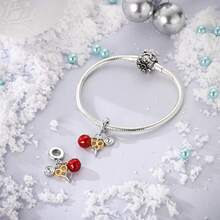 1Pc Winter Lifestyle Dangle Charm Collection Silver Color Enamel CZ Animal Fashion Daily Item Beads Charm For Bracelet Necklace Jewelry Making Gift - Silver - View 11