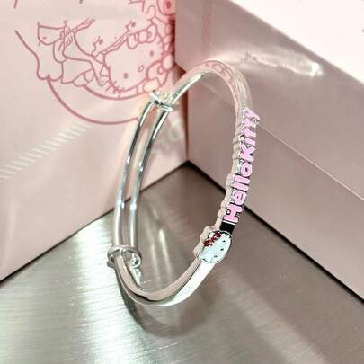 Hasbro 2pcs/1set Hello Kitty Sanrio Lucky Adjustable Bracelet For Women, Practical Birthday Gift For Girls