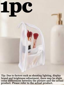 1pc/2pcs/3pcs Travel Toiletry Bag, Upright Hanging Toiletry Bag, Portable Mesh Storage Bag; Features Multi-Layer Compartment Structure Including Elastic Straps, Mesh Pockets, Main Compartment, Etc. Toothbrush, Toothpaste, Razor Can Be Securely Fixed With Elastic Straps To Prevent Rolling And Bumping Inside The Bag. Shampoo, Makeup Brushes, Skincare Samples Can Be Organized And Easily Visible. Suitable For Business Travelers And Travel Enthusiasts Who Frequently Face Small Hotel Washbasins, Cluttered Bottles, And Difficulty Finding Toiletries - Multicolor - View 12