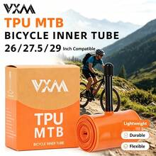 VXM 2pcs Mountain Bike TPU Inner Tubes 26" 27.5" 29" Bicycle Schrader Valve Ultra Lightweight Tires 1.95/2.6 - Orange - View 8