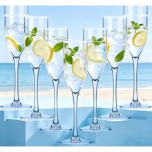 5oz Unbreakable Champagne Flutes, Reusable Champagne Toasting Cups, Clear Plastic Martini Glasses - Suitable For Cocktails, Champagne And Desserts, Reusable, Mousse Cups - View 2